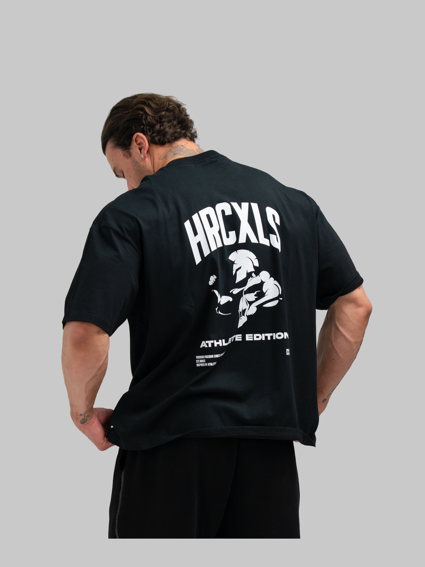 HERCXLES: Athlete Edition Oversized T-Shirt - Black image 3 flat lay