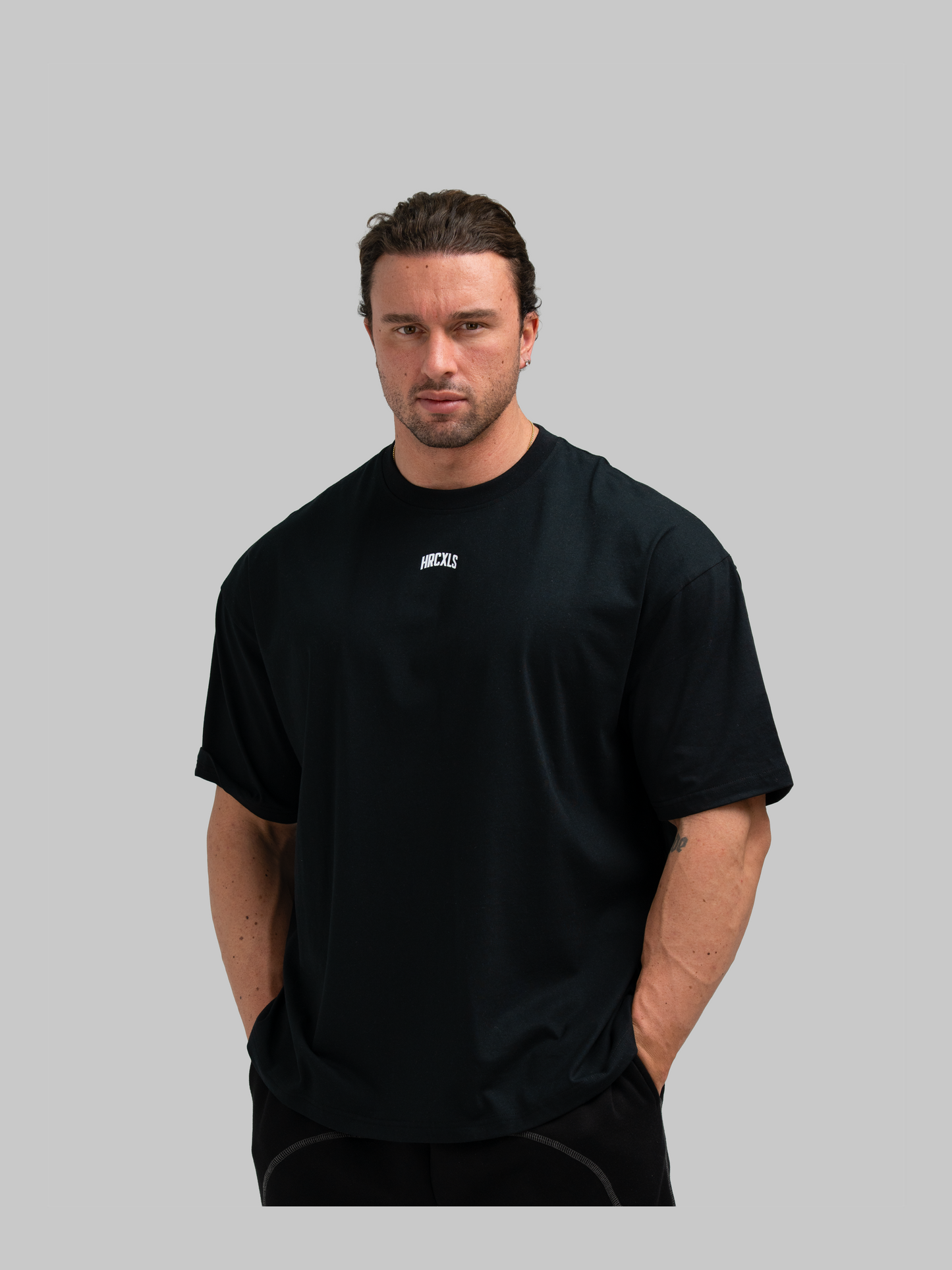 HERCXLES: Athlete Edition Oversized T-Shirt - Black image 4 flat lay