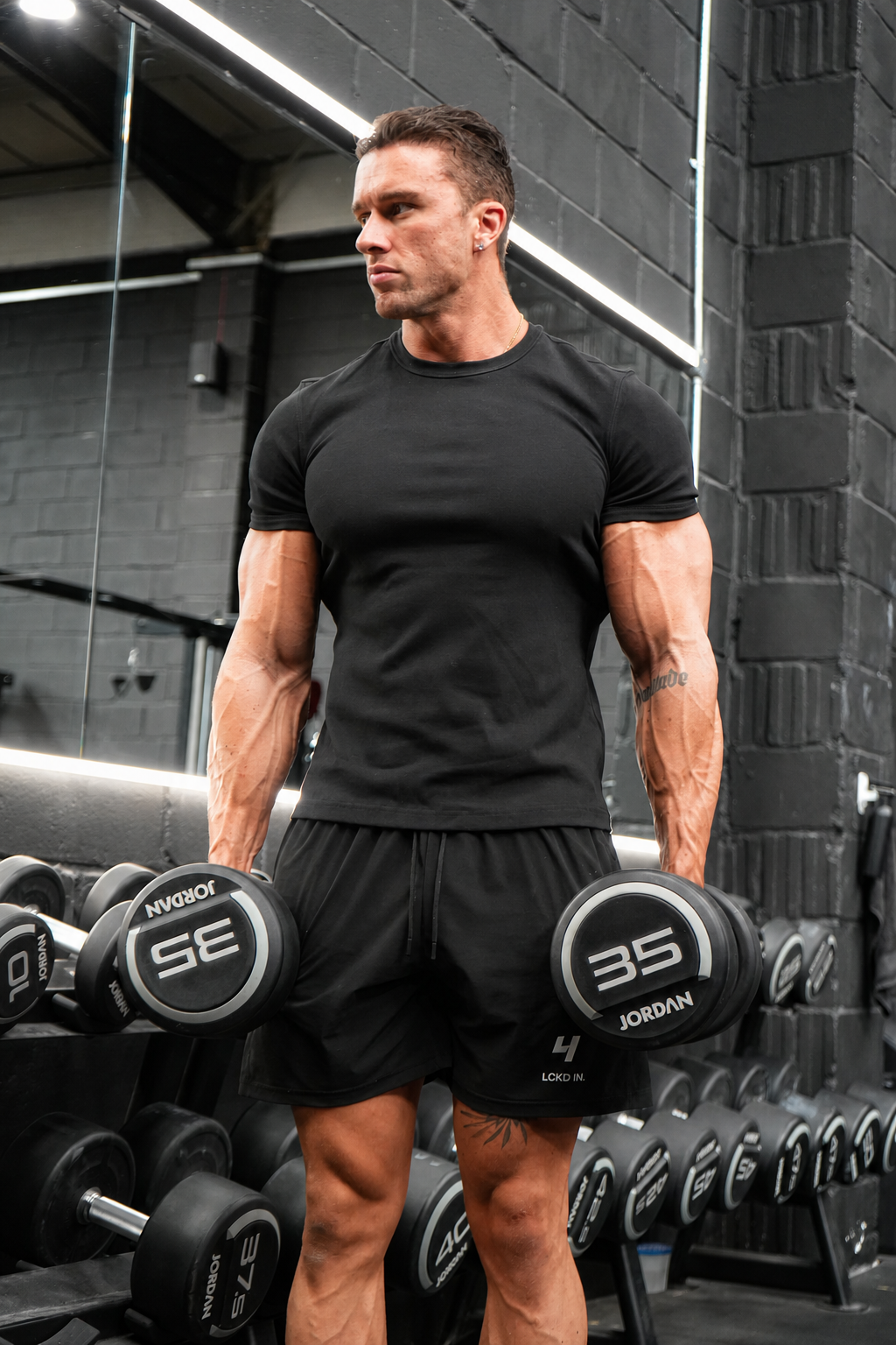 Viper Muscle Tee front fit reference - model is 6'2 wearing size XL