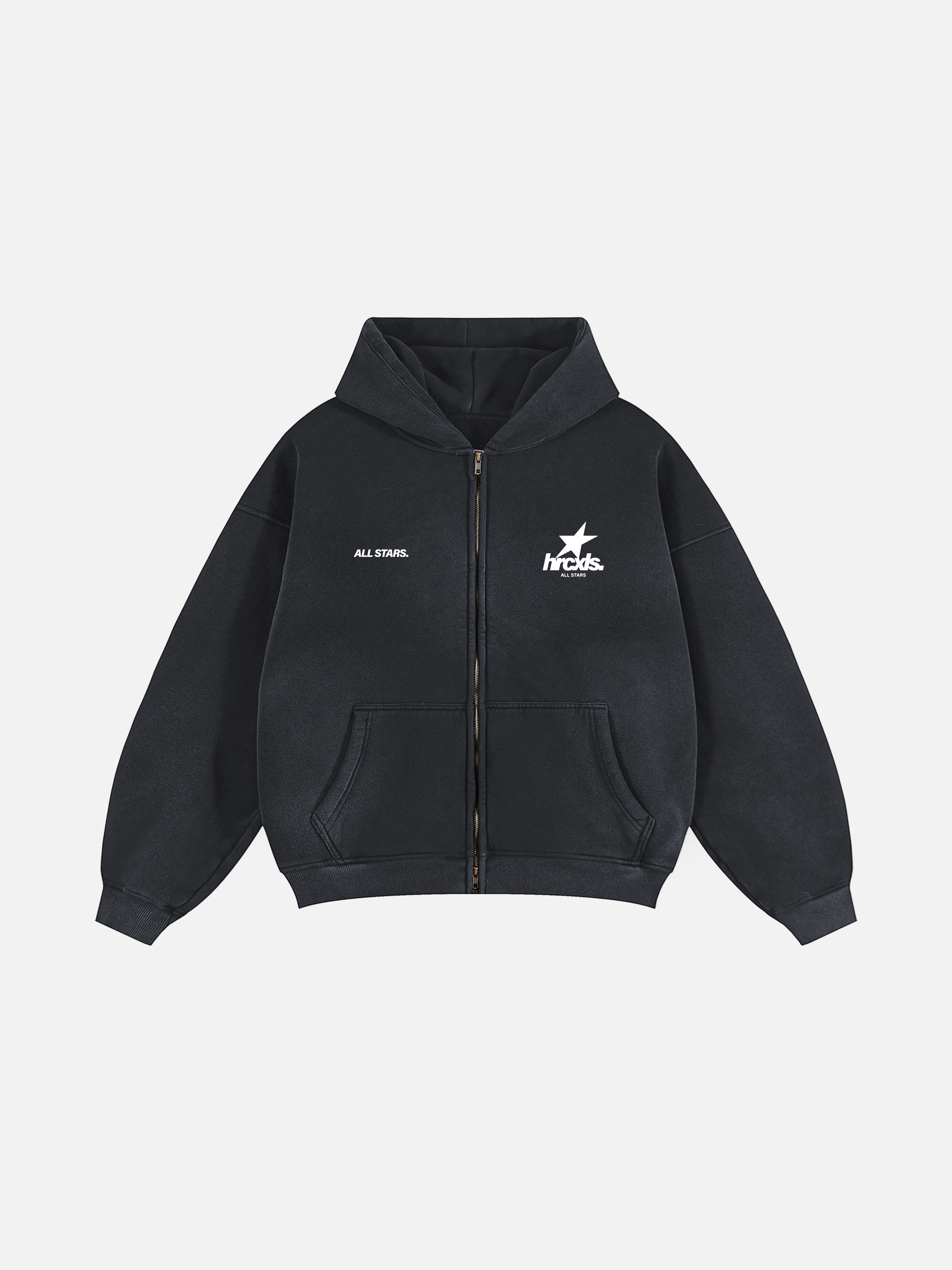 All star faded oversized zip-up hoodie