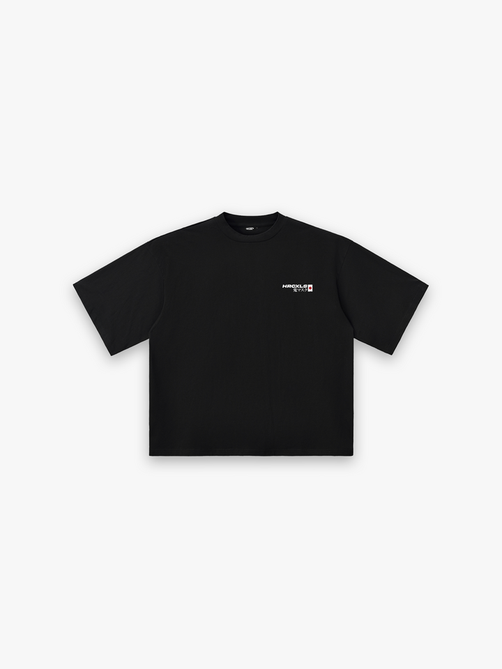 Oni Oversized T-Shirt - Black flat lay front