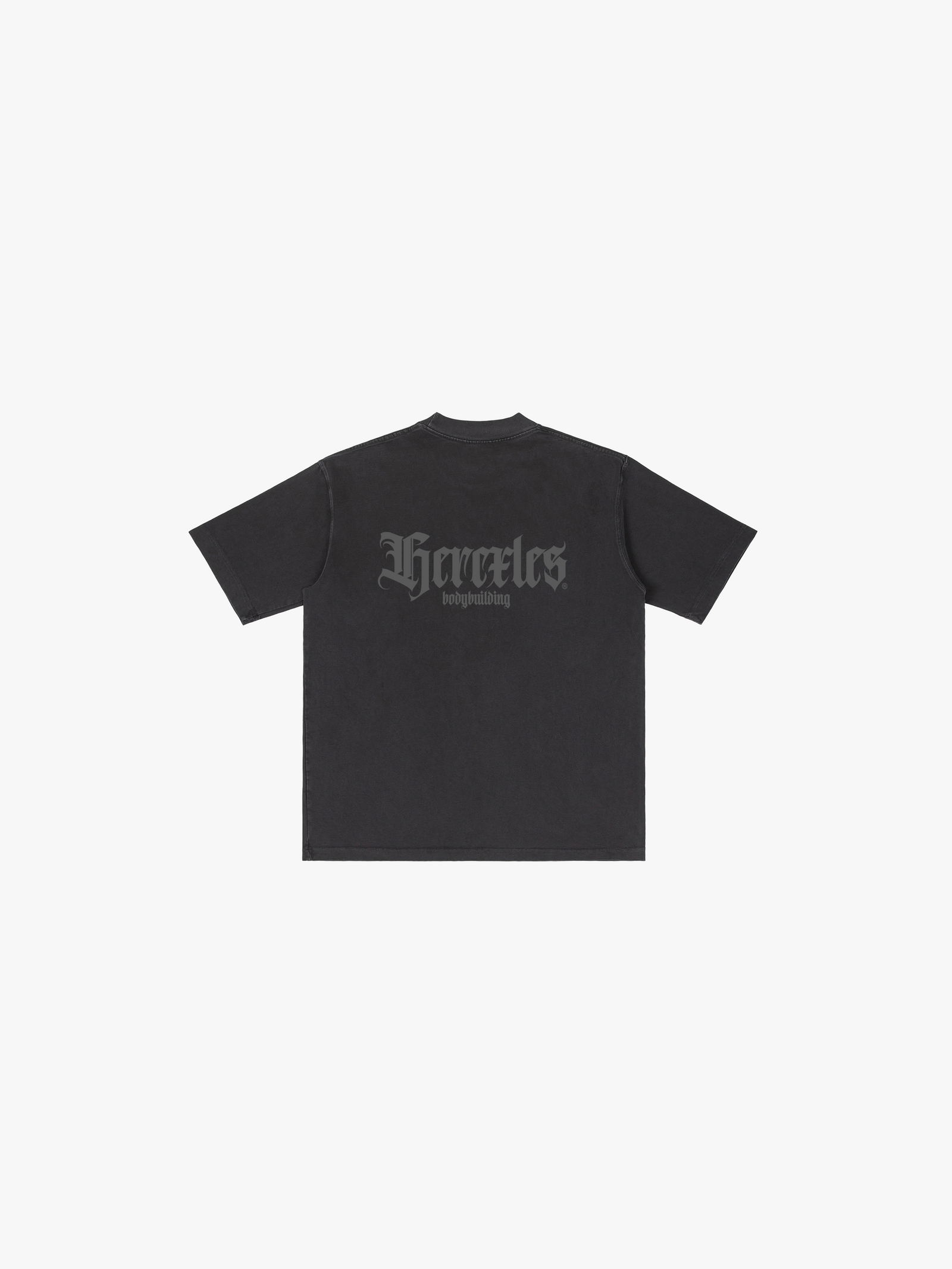 Bodybuilding Heavyweight T-shirt - Black flat lay back