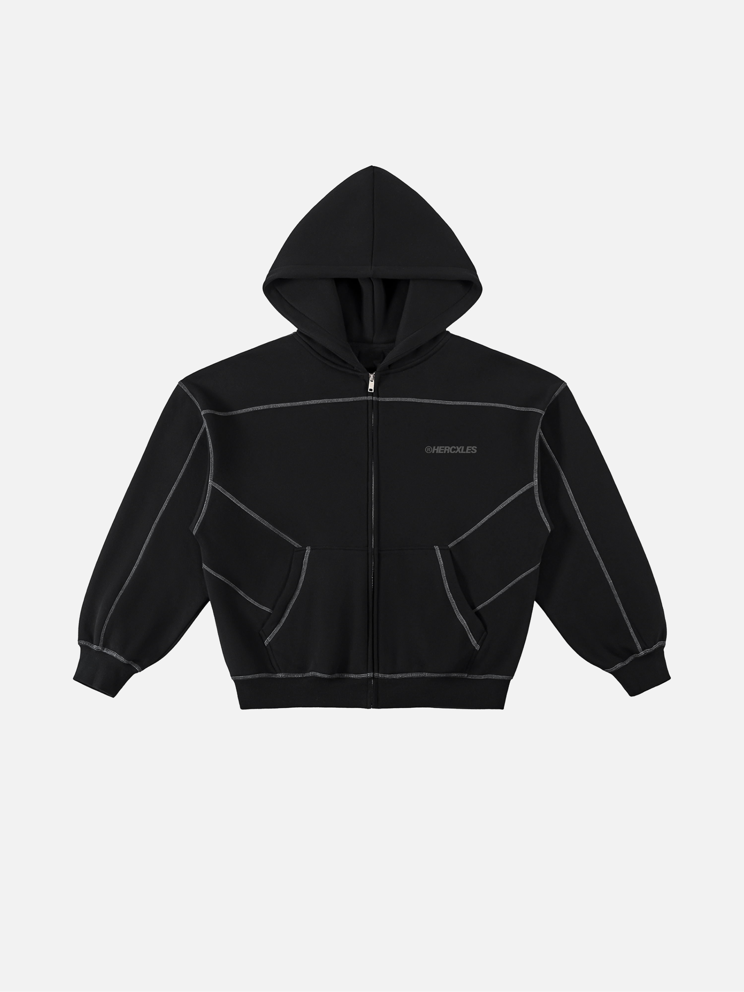 Hercxles Zip Boxy Hoodie