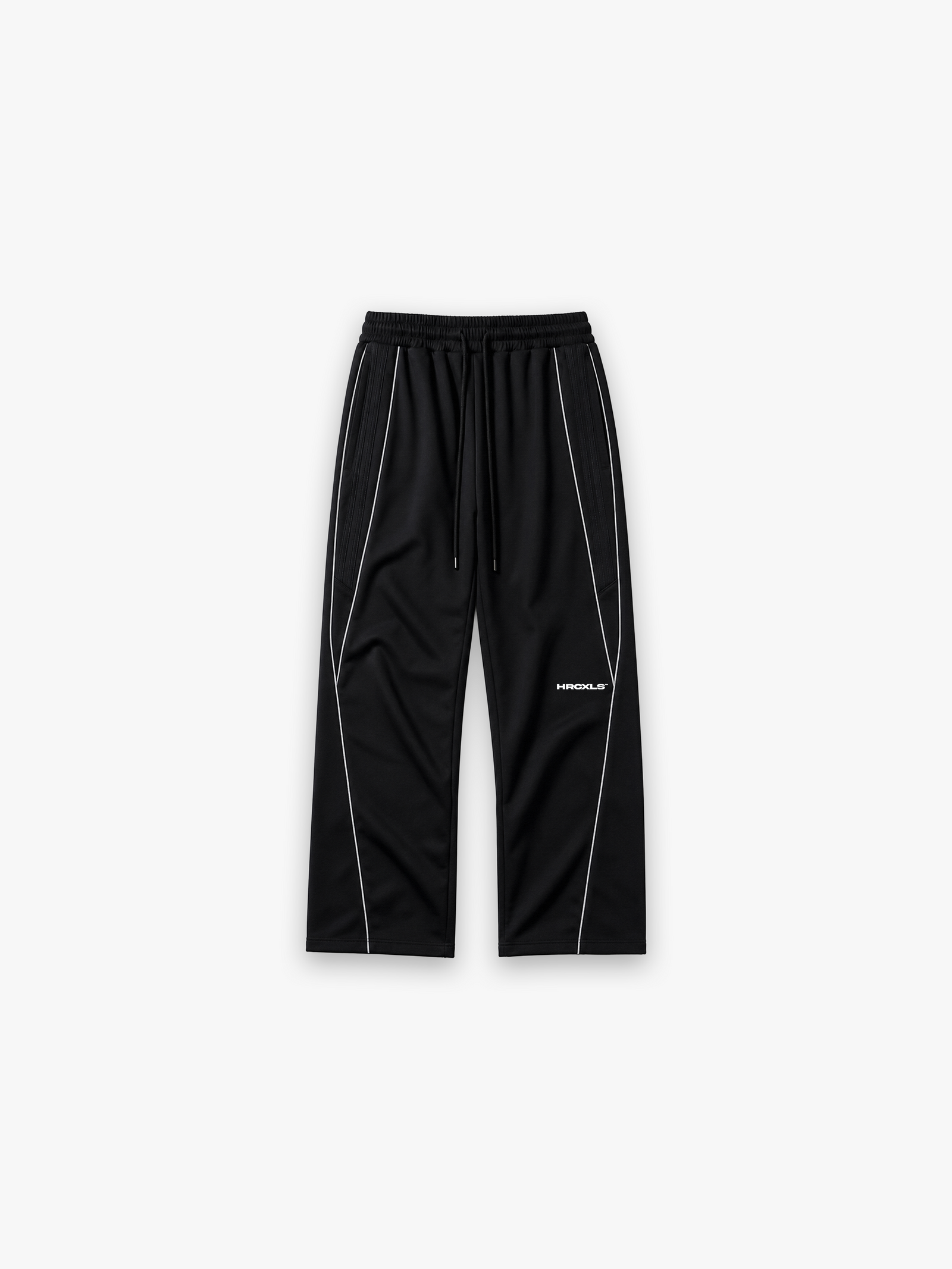 HCX 2026 match: Reflection Striped Straight-Leg Sweatpants - reflective black sweatpants