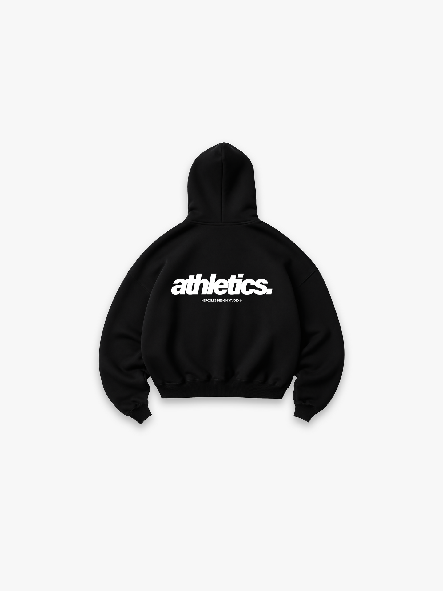 Athletics Zip Hoodie - Black flat lay back