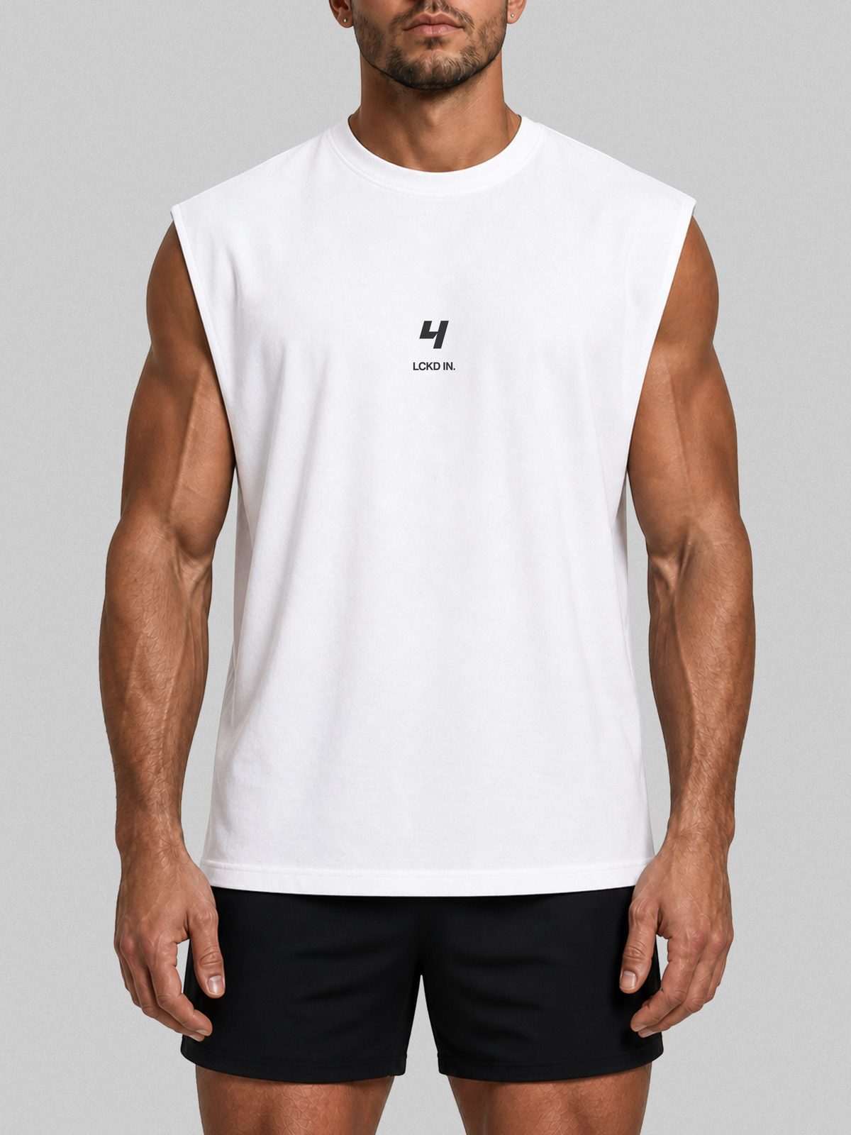 LCKD IN Cut Off worn by model