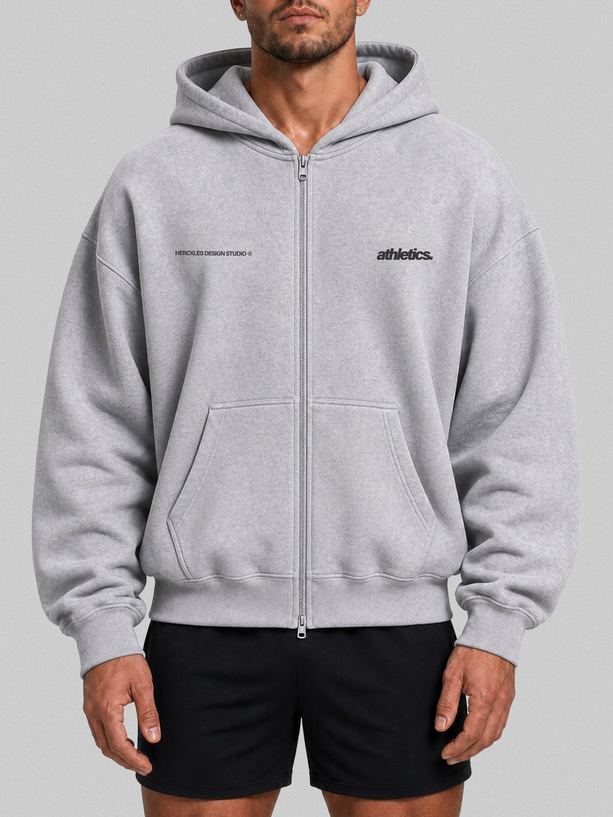 Athletics Zip Hoodie worn by model