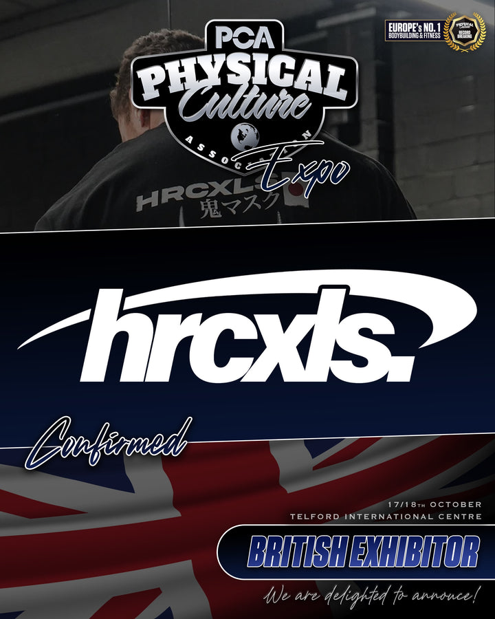 PCA Physical Culture Expo graphic announcing HERCXLES as a confirmed British exhibitor at Telford International Centre on 17 and 18 October 2026