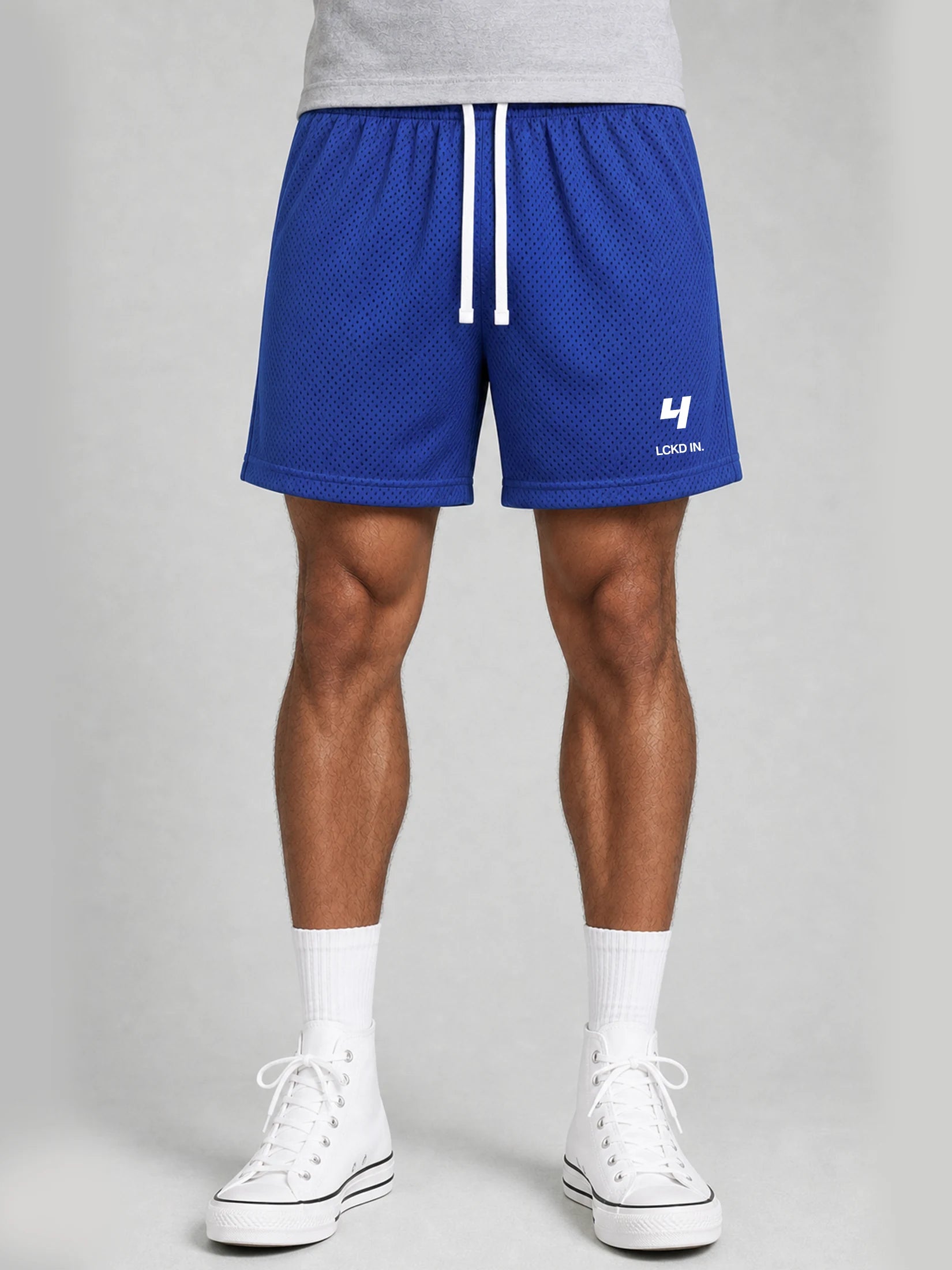 LCKD IN Mesh Shorts - Cobalt Blue model