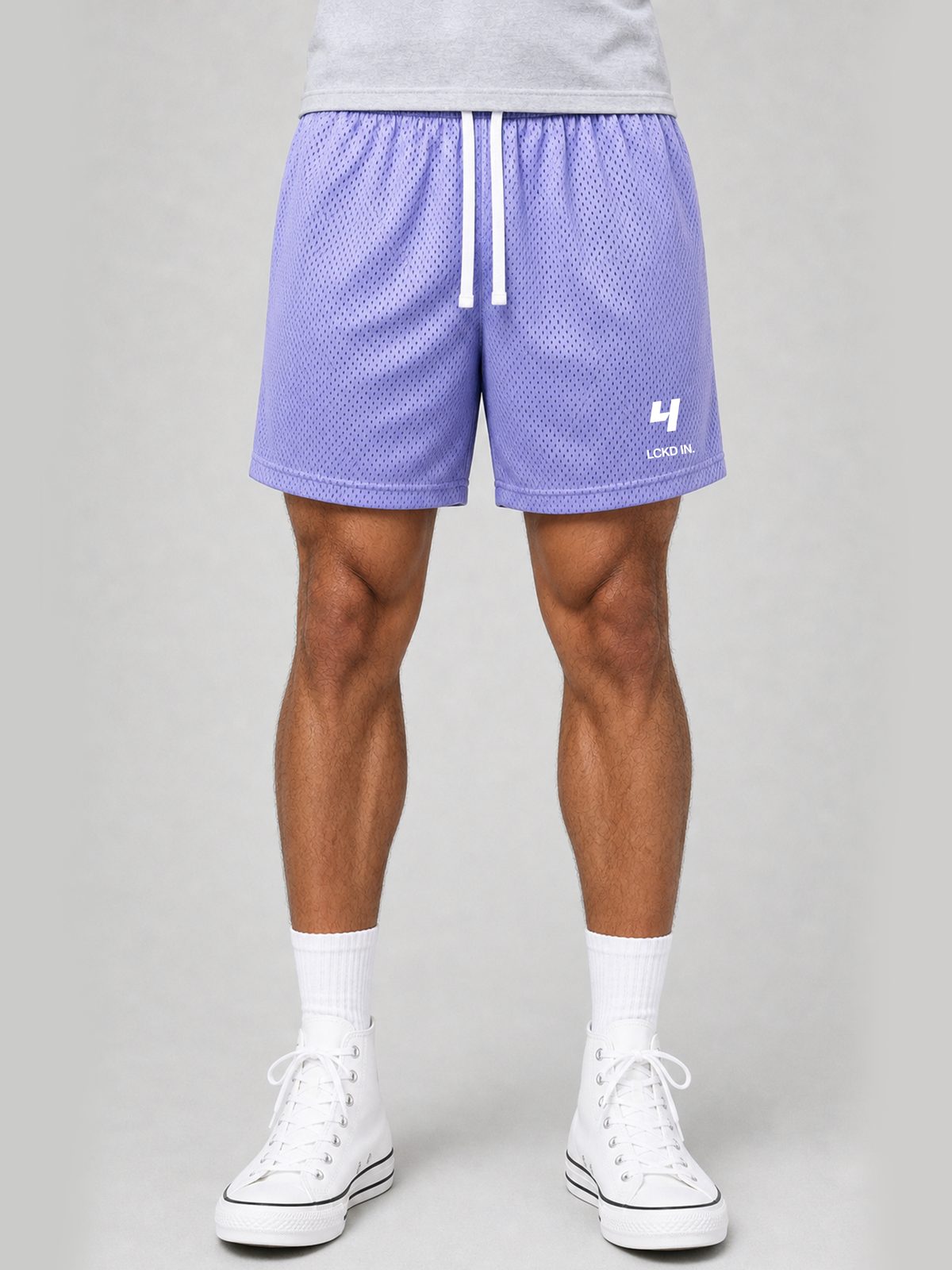 LCKD IN Mesh Shorts - Lilac model