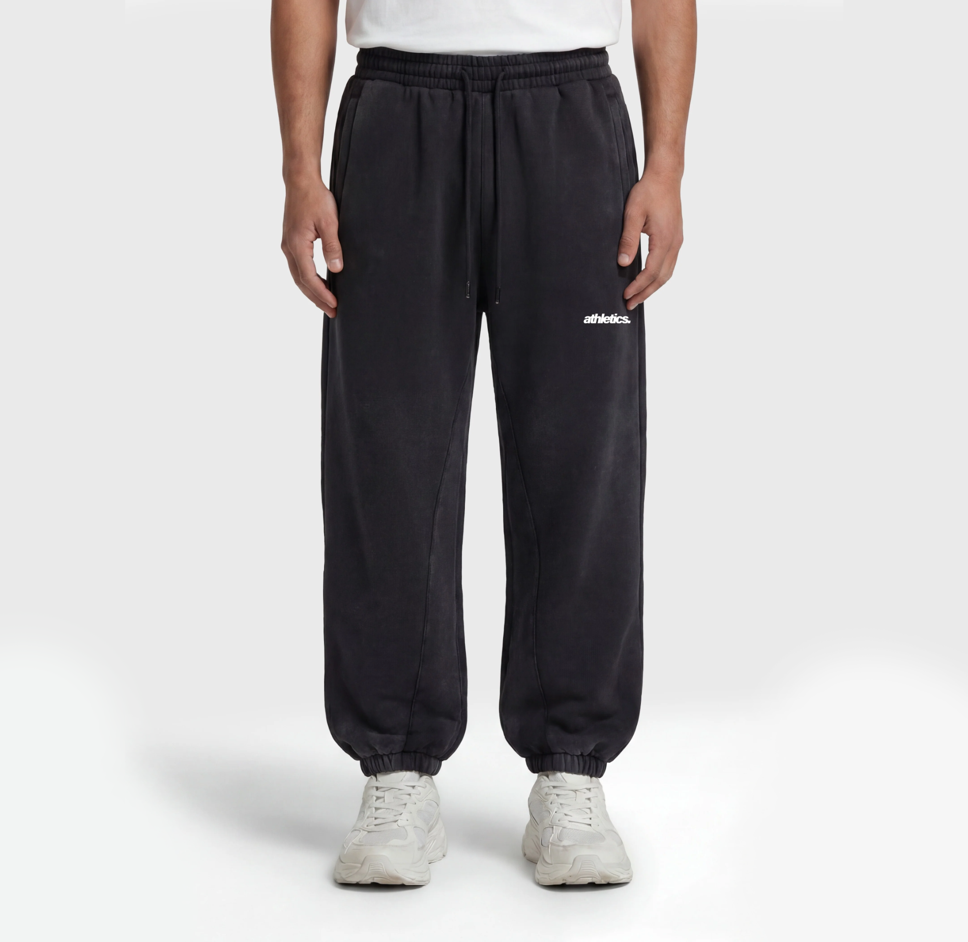HERCXLES Athletics Oversized Sweatpants - Black model front