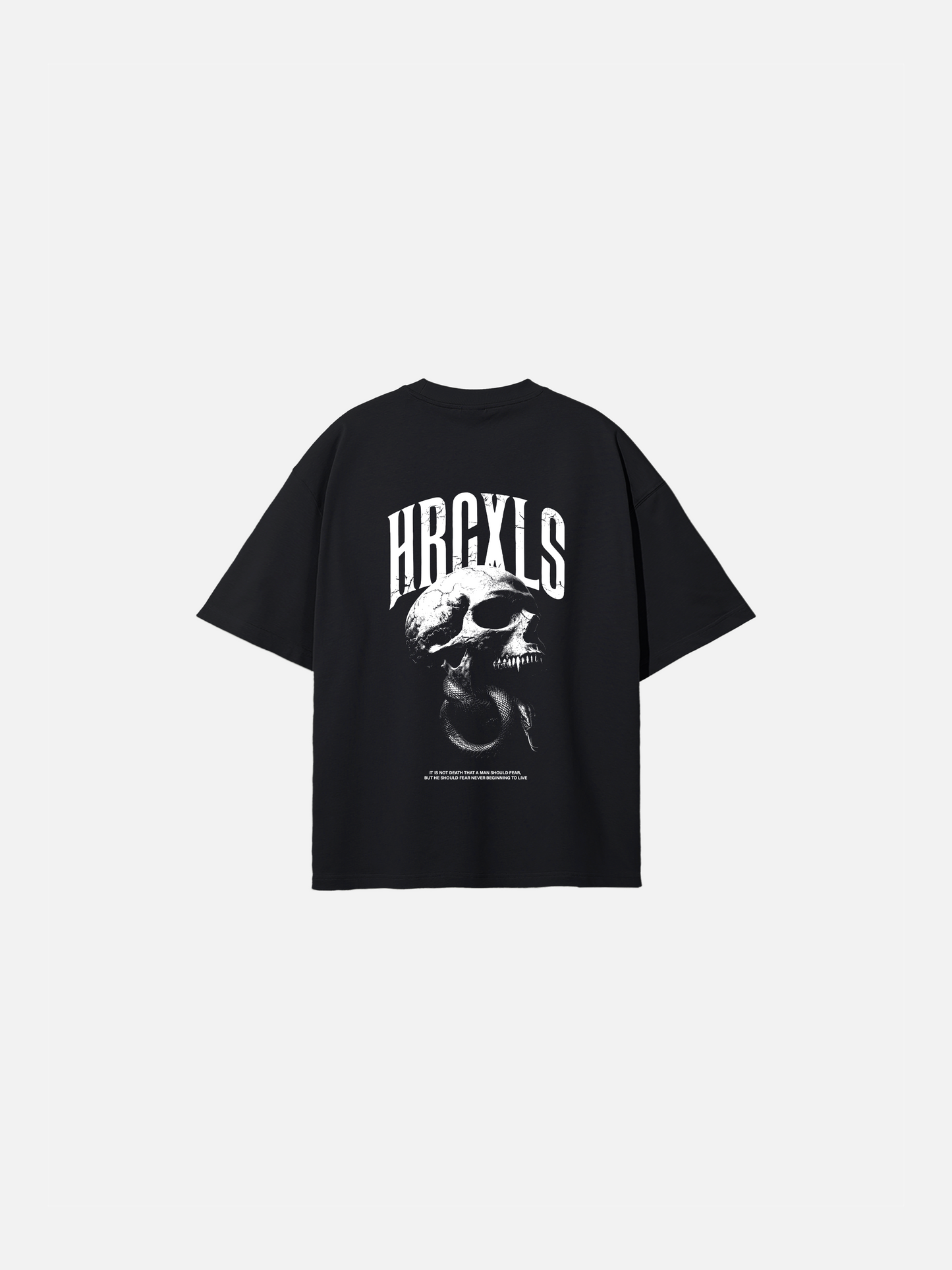 HERCXLES: Death Rattle Oversized T-Shirt - Black image 1 flat lay