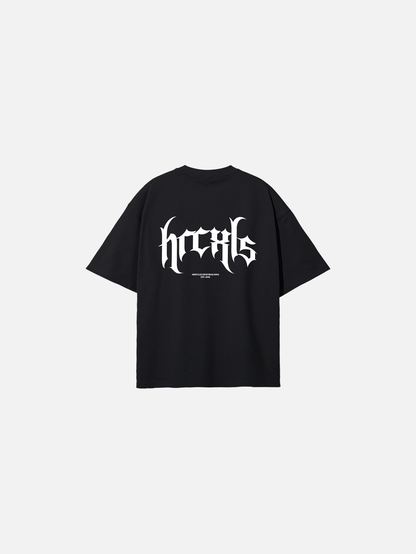 HERCXLES: Gothic Oversized T-Shirt - Black back flat lay