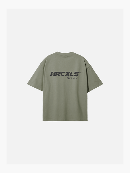 HERCXLES: Kuro Oversized T-Shirt - Washed Green back flat lay