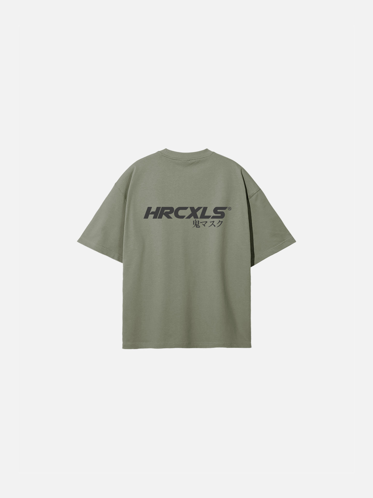 HERCXLES: Kuro Oversized T-Shirt - Washed Green back flat lay