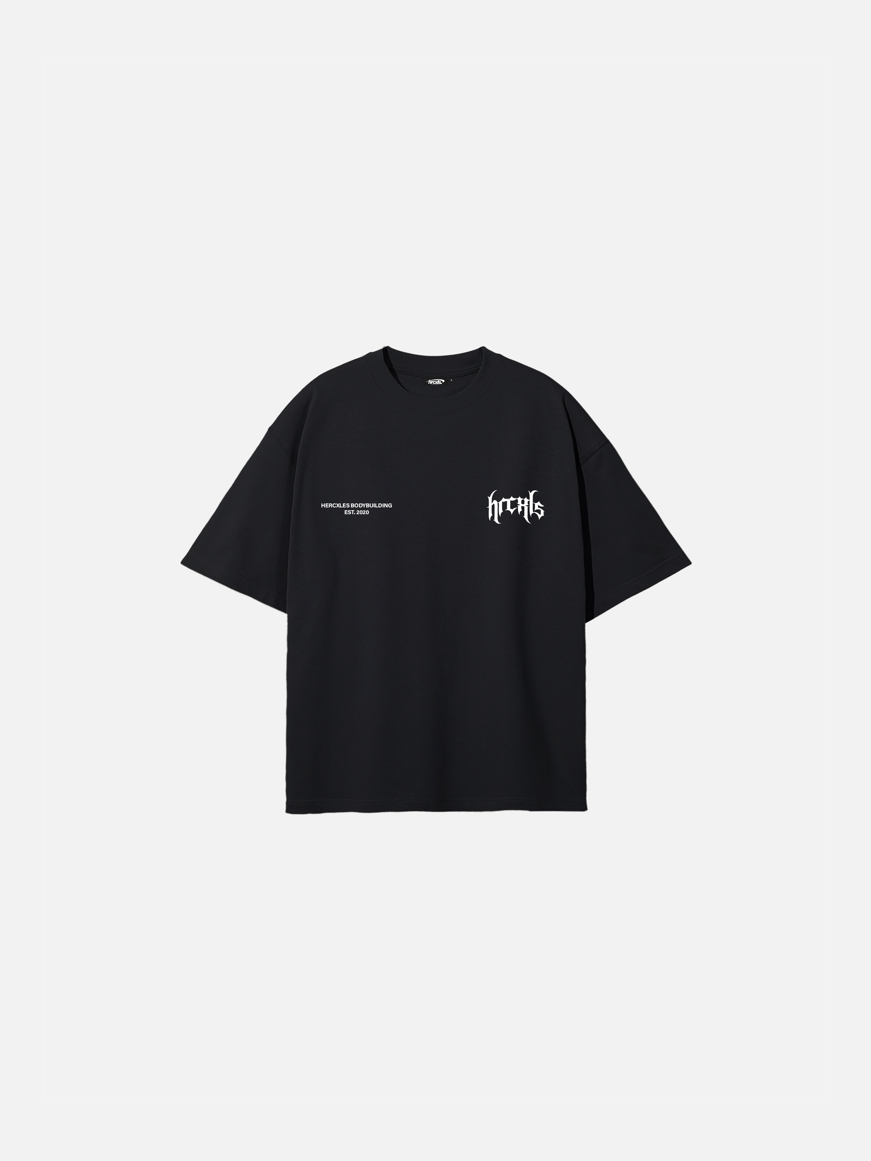 HERCXLES: Gothic Oversized T-Shirt - Black front flat lay