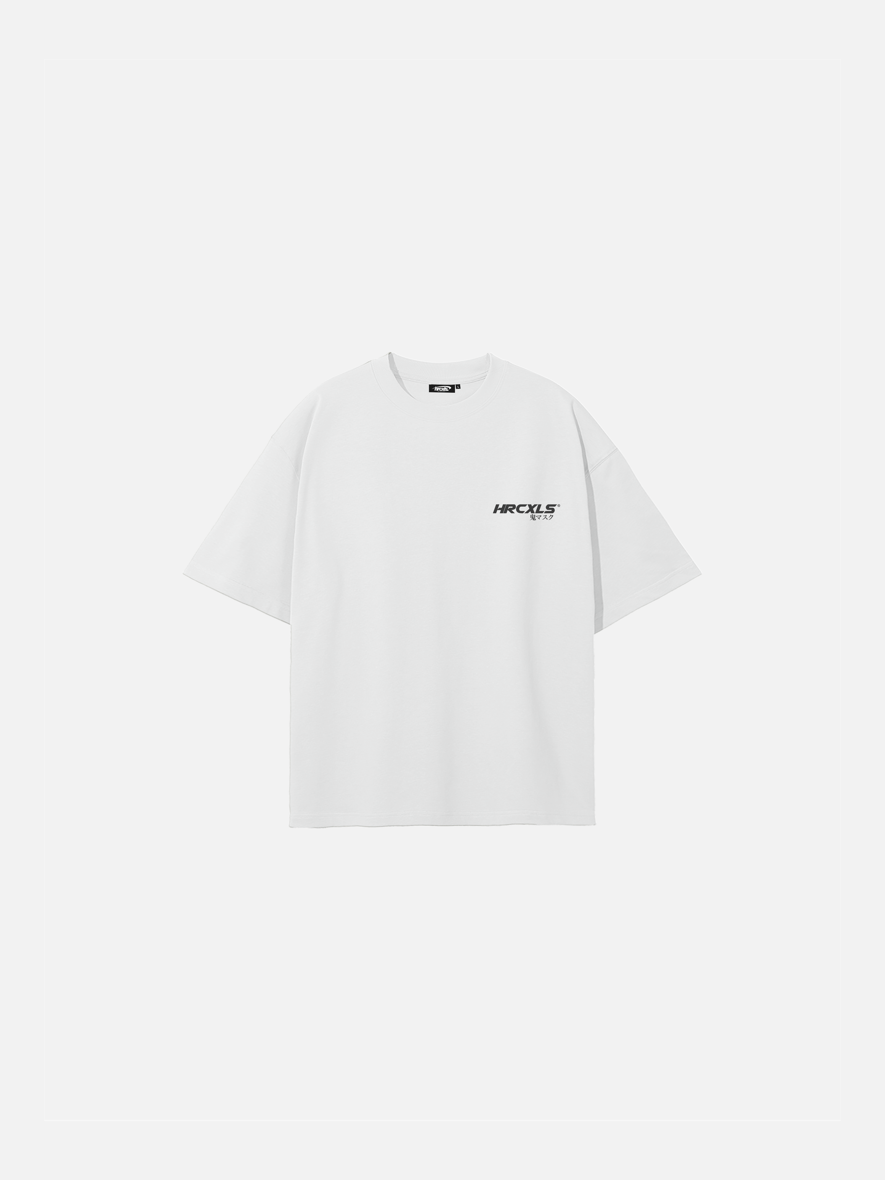 HERCXLES: Kuro Oversized T-Shirt - White front flat lay