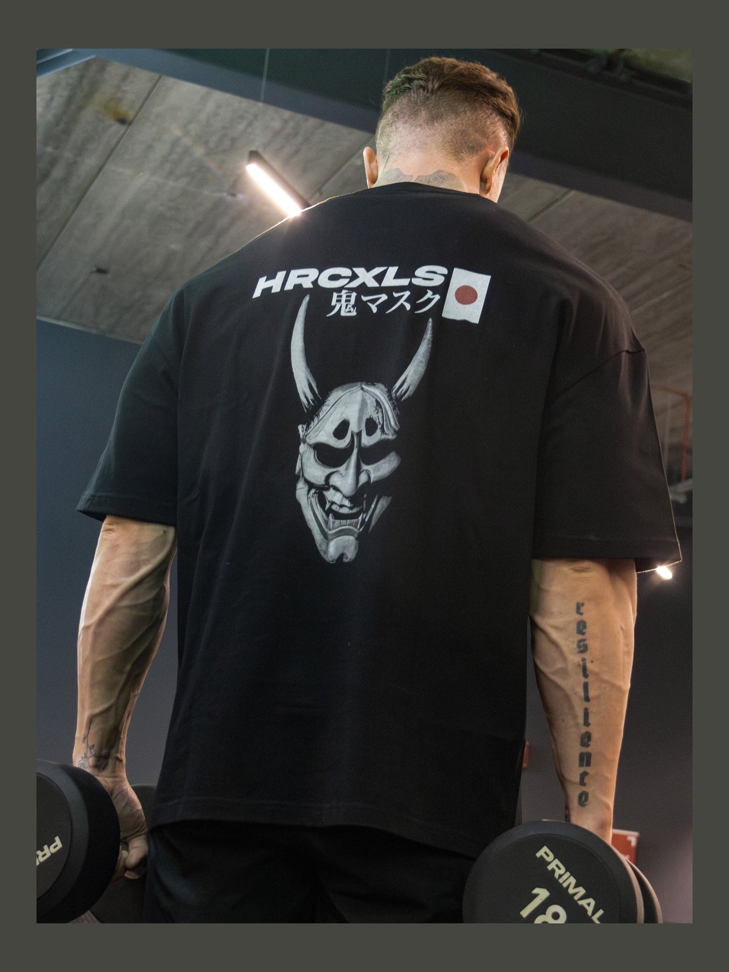 HERCXLES: Oni Oversized T-Shirt - Black image 2 flat lay