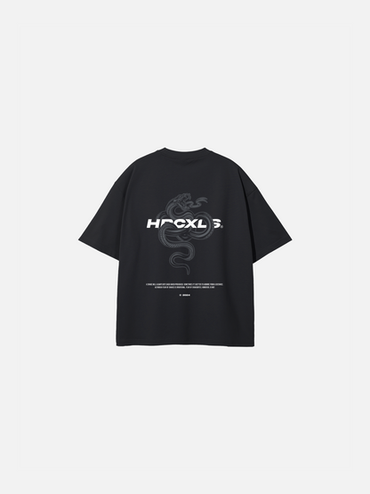 HERCXLES: Venom V2 Oversized T-Shirt - Black front flat lay
