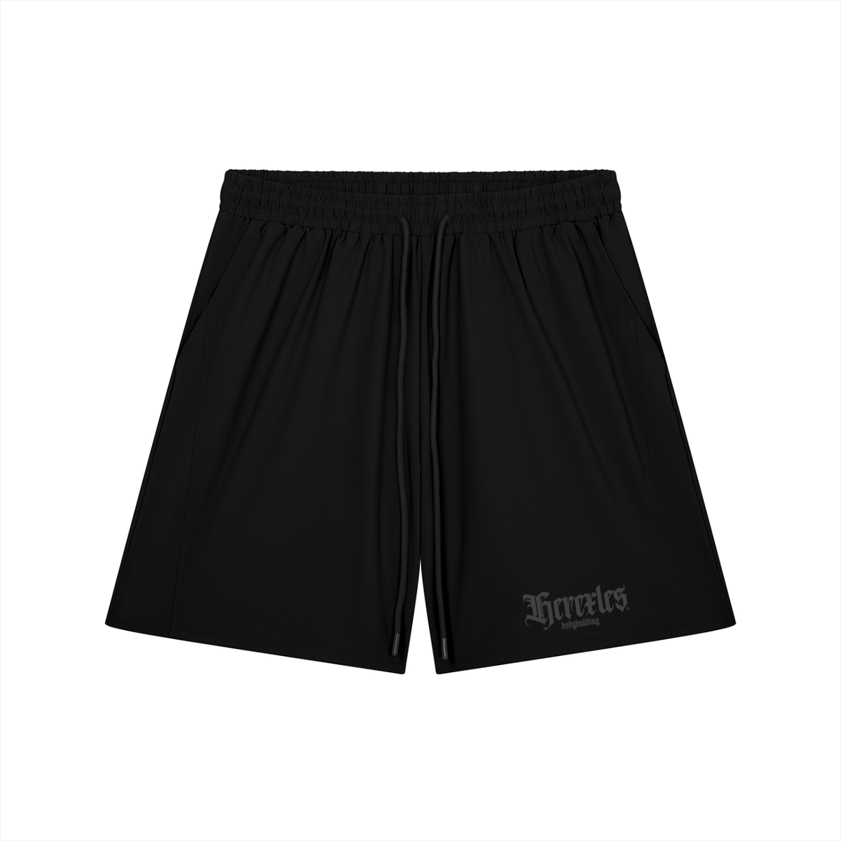 Bodybuilding 7" Shorts - Black front flat lay