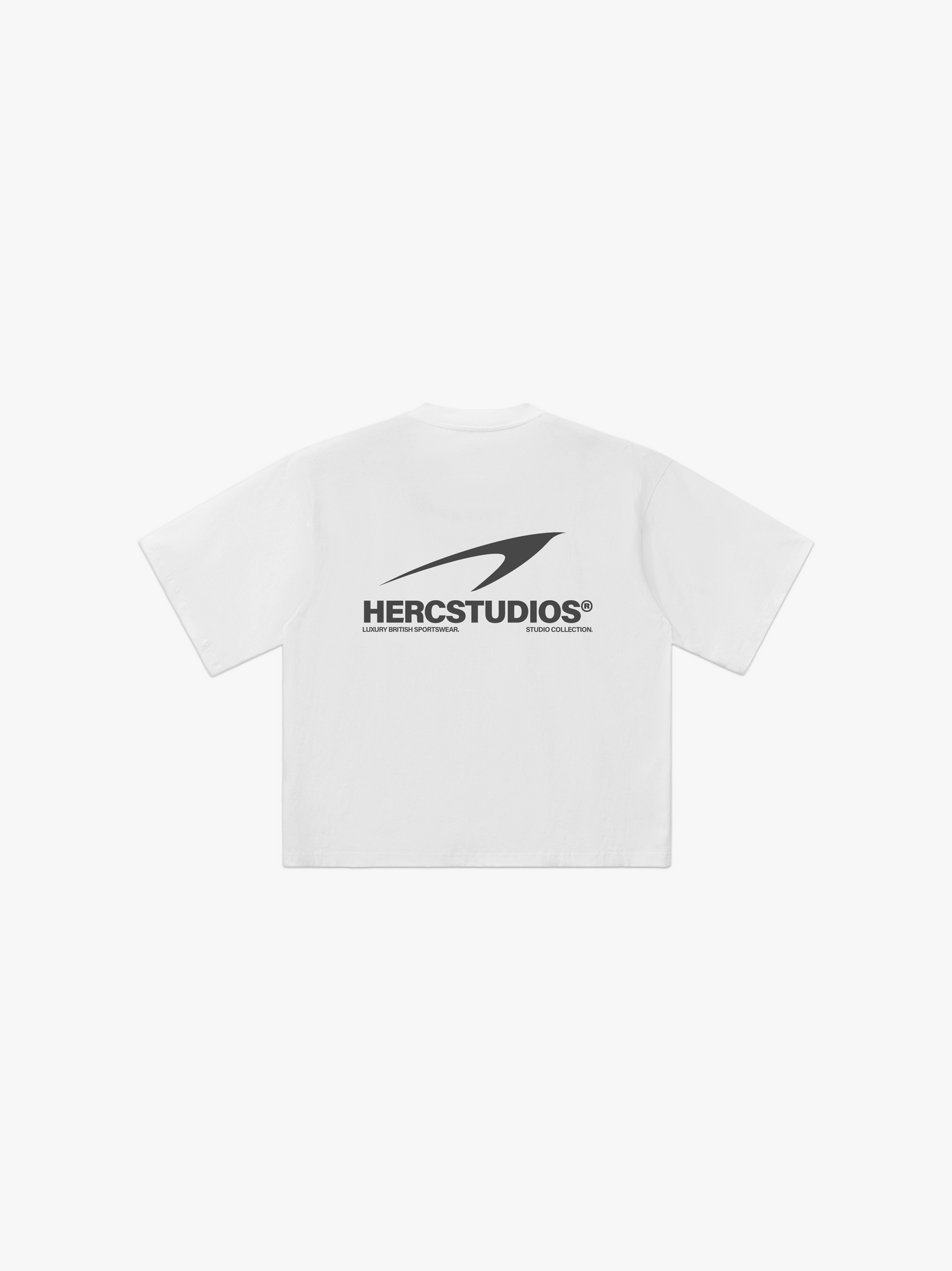 HERCSTUDIOS HUGE T-Shirt - White back flat lay