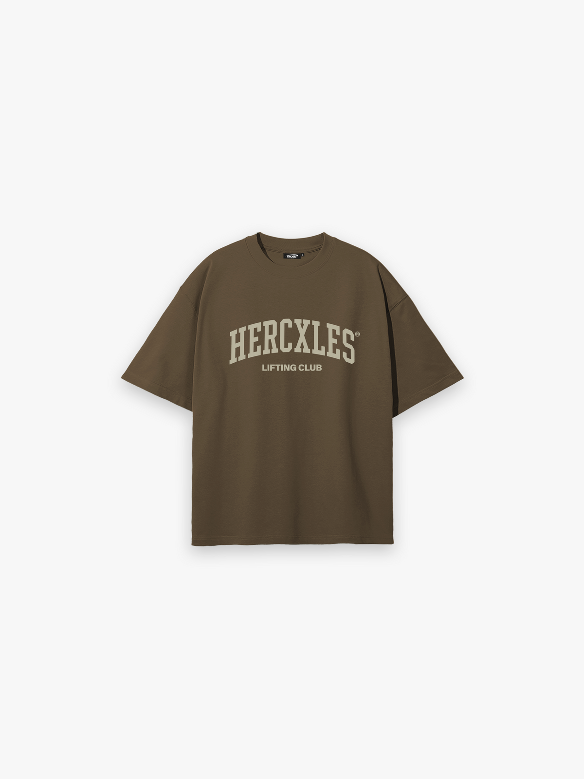 Lifting Club Oversized T-Shirt - Chocolate - front flat lay