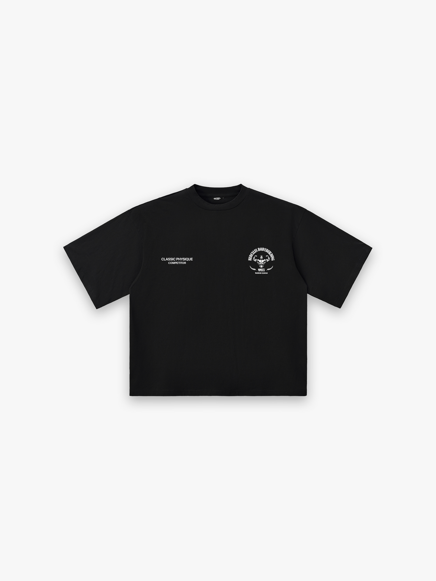 Worldwide HUGE T-Shirt - Black / White front flat lay