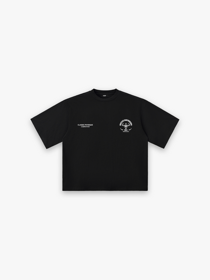 Worldwide HUGE T-Shirt - Black / White front flat lay