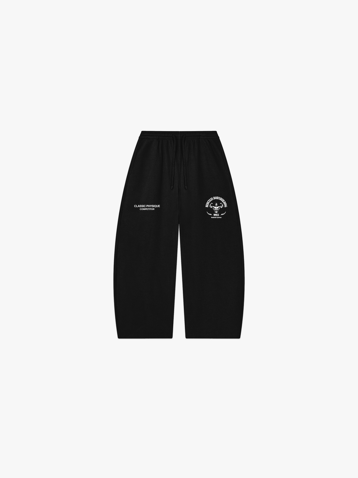 Worldwide Competitor Sweatpants - Black / White front flat lay
