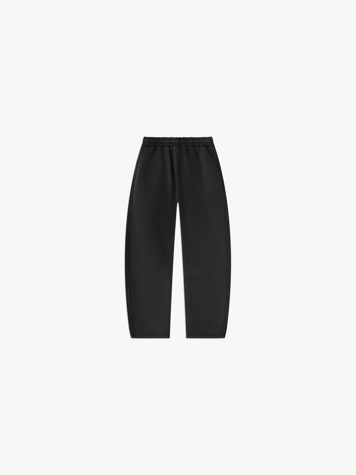 HERCSTUDIOS Vintage Fleece Barrel Leg Sweatpants - Black back flat lay