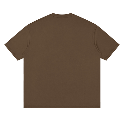 Lifting Club Oversized T-Shirt - Chocolate - plain back supplier view