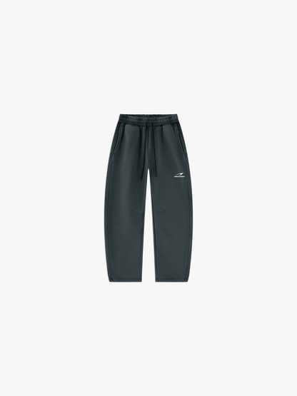 HERCSTUDIOS Vintage Fleece Barrel Leg Sweatpants - Navy front flat lay
