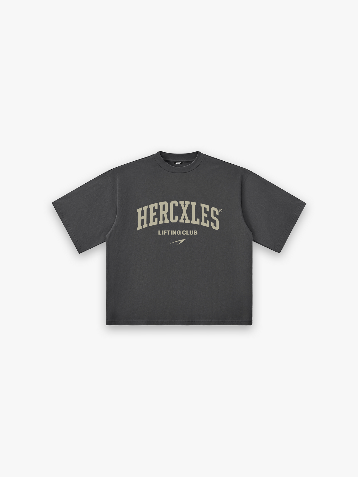 Lifting Club HUGE T-Shirt - Grey / Cream front flat lay