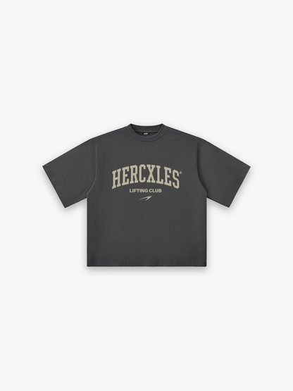 Lifting Club HUGE T-Shirt - Grey / Cream front flat lay