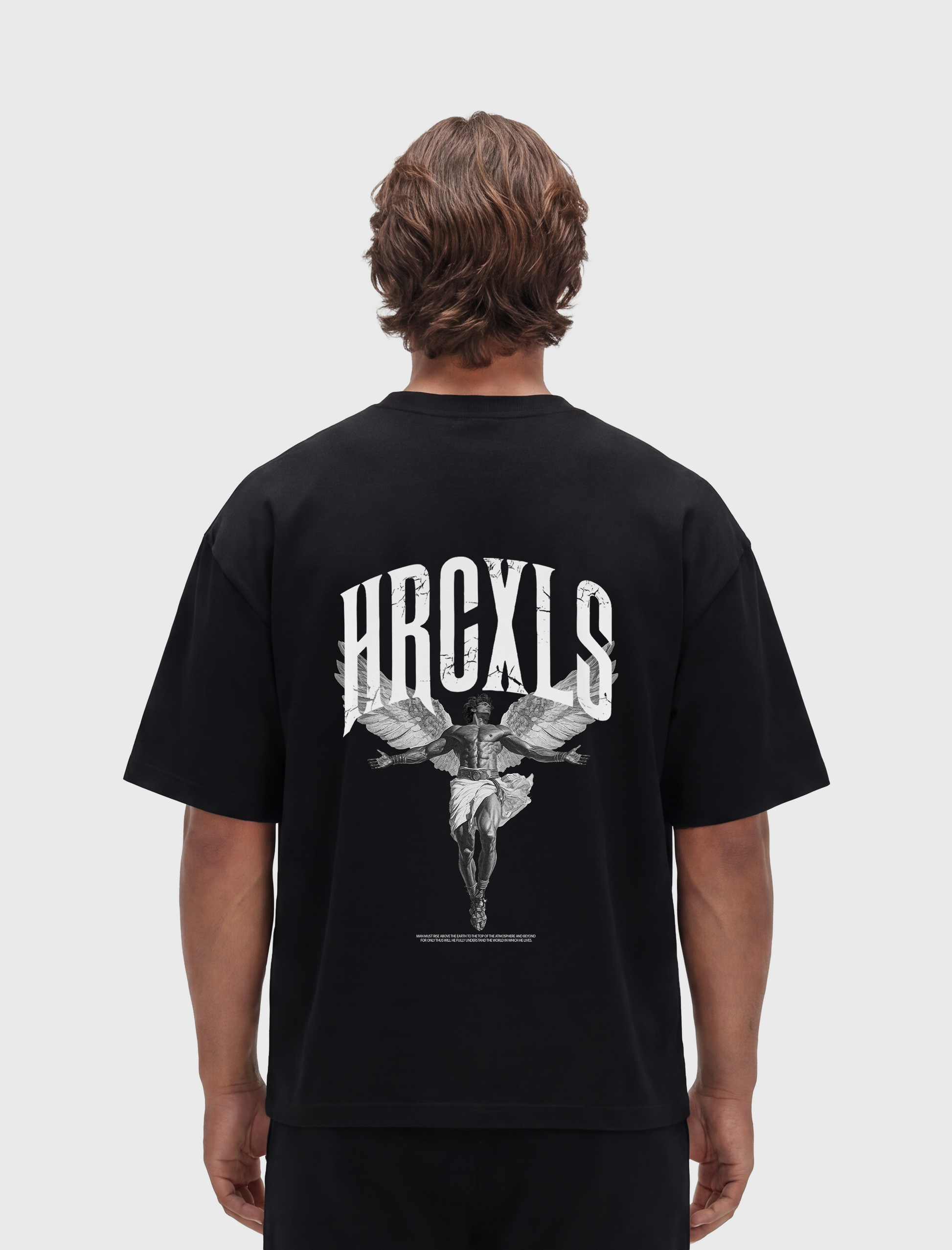 HERCXLES Archangel Oversized T-shirt - Black model back