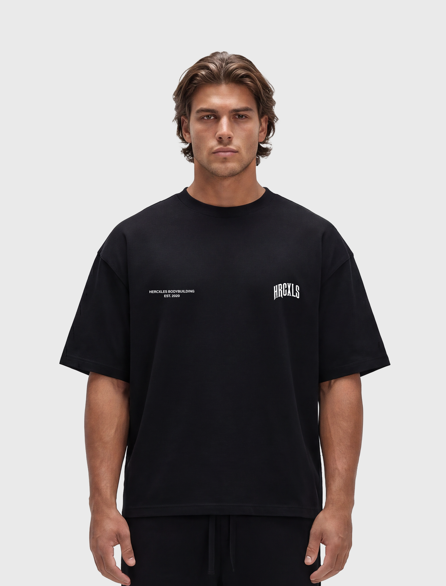 HERCXLES Archangel Oversized T-shirt - Black model front