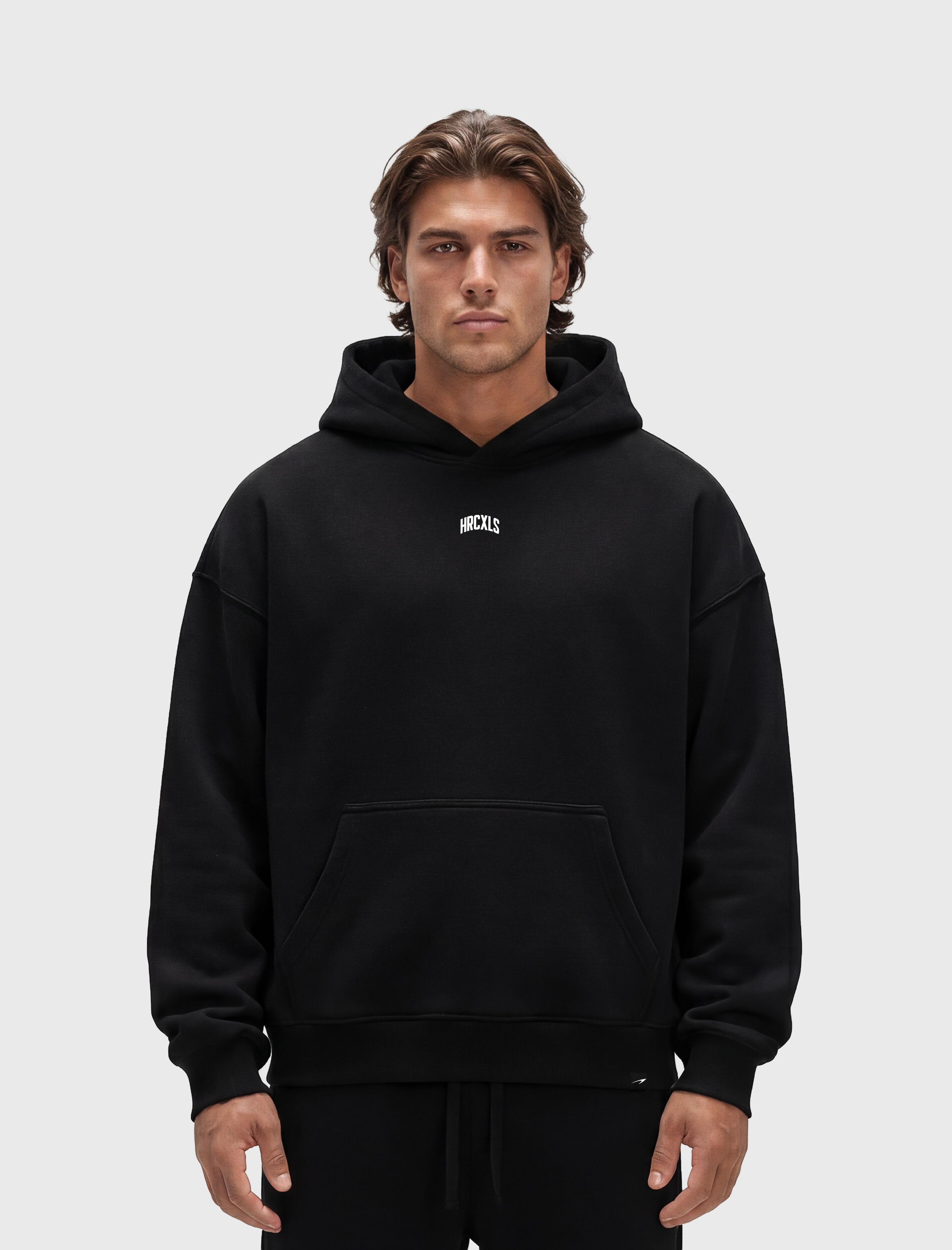 HERCXLES 2026: Icarus Hoodie - Black model front