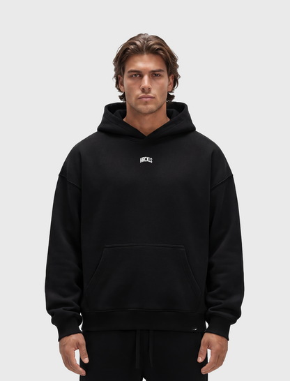 HERCXLES 2026: Icarus Hoodie - Black model front