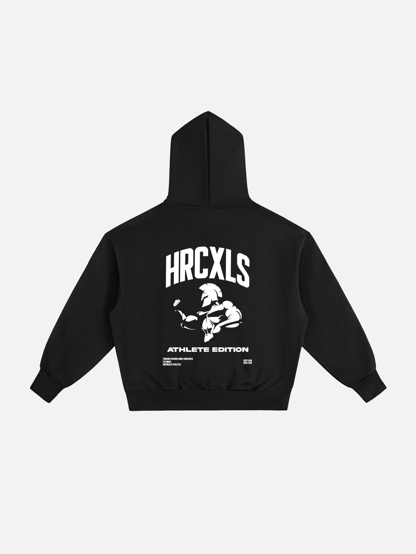 Athlete Edition Heavyweight Hoodie - Black back flat lay