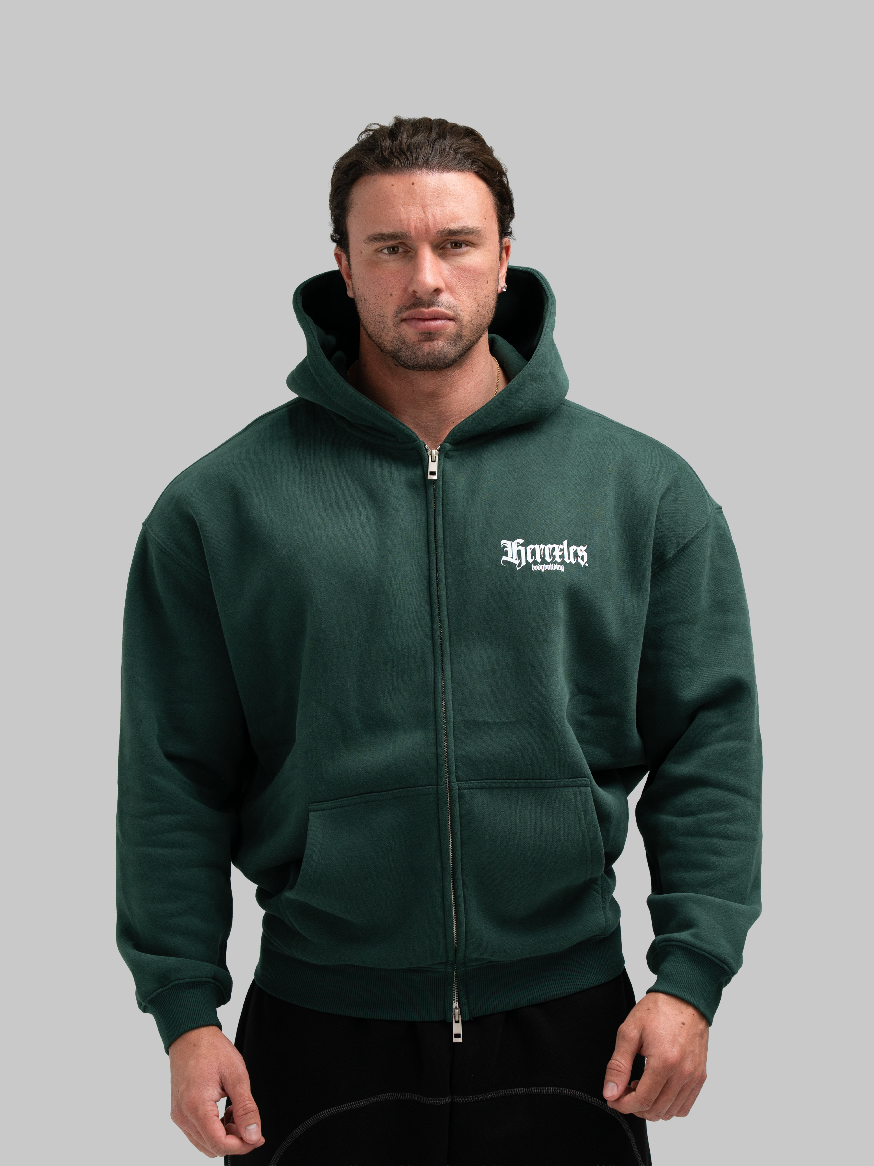 Bodybuilding Relaxed Zip Up Hoodie