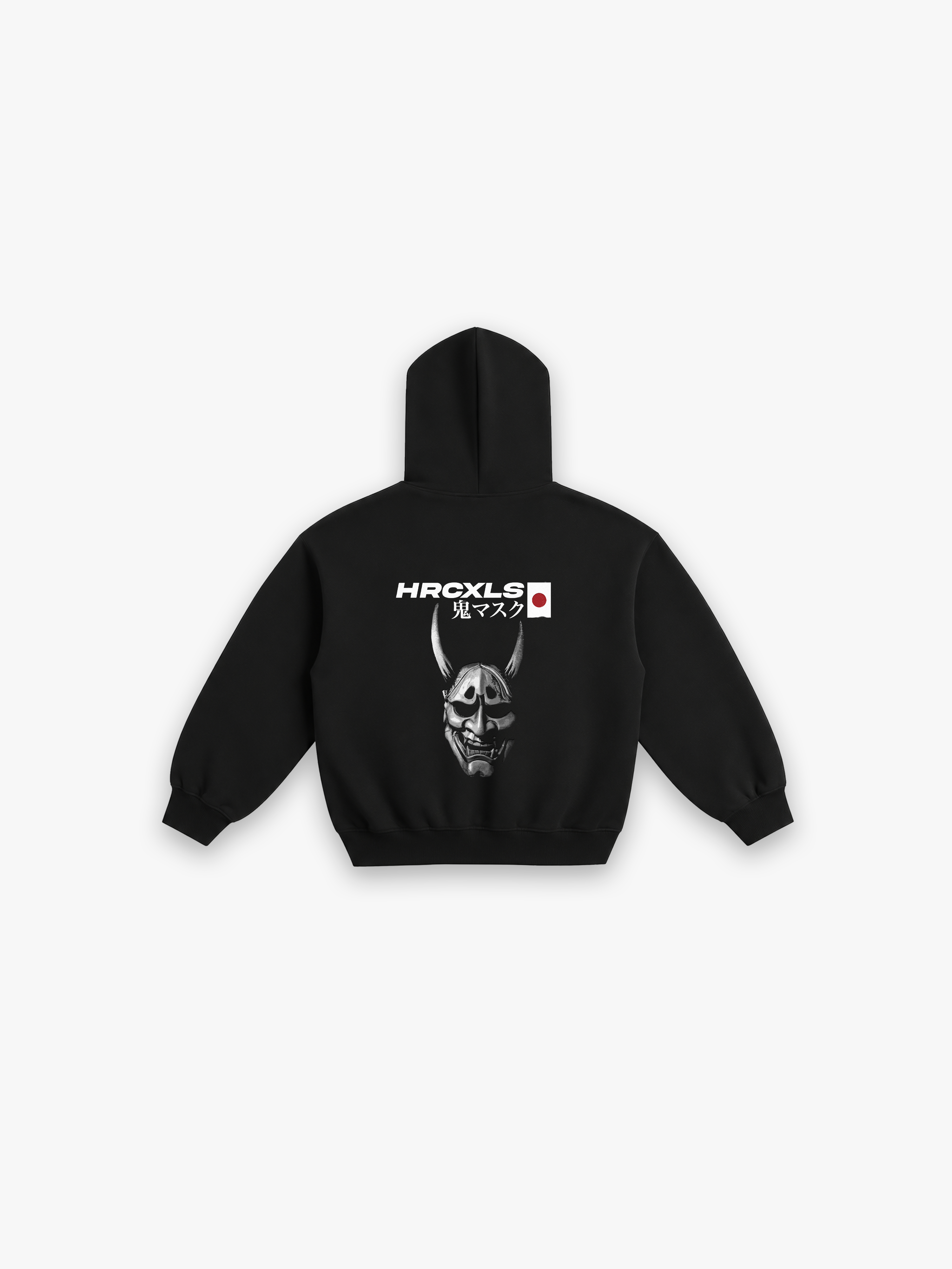 Oni Hoodie - Black flat lay back