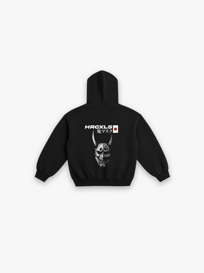 Oni Hoodie - Black flat lay back