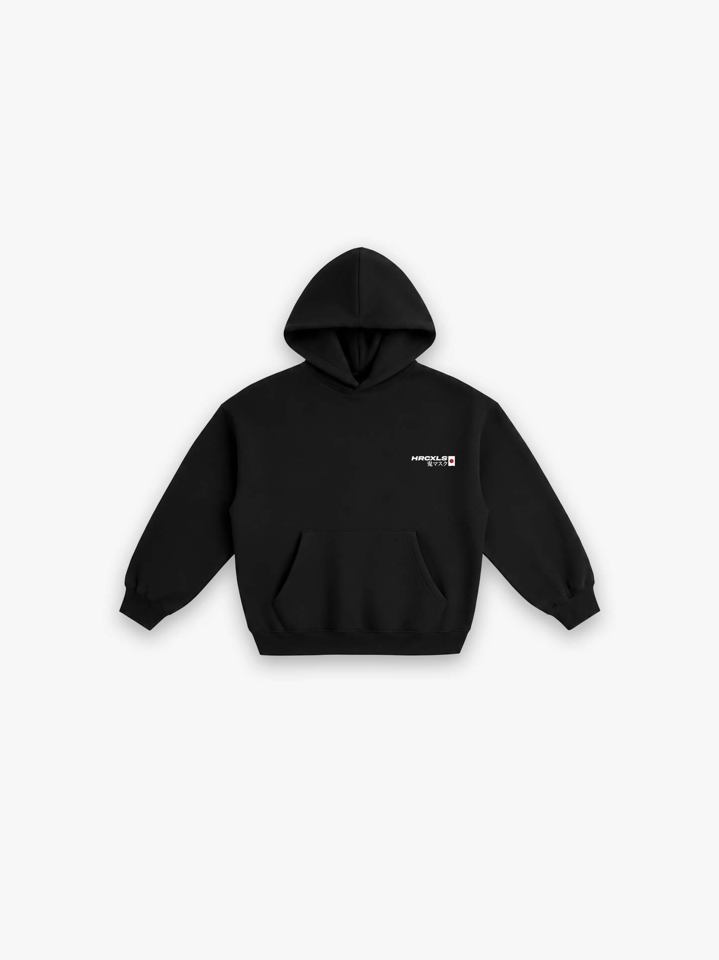 Oni Hoodie - Black flat lay front