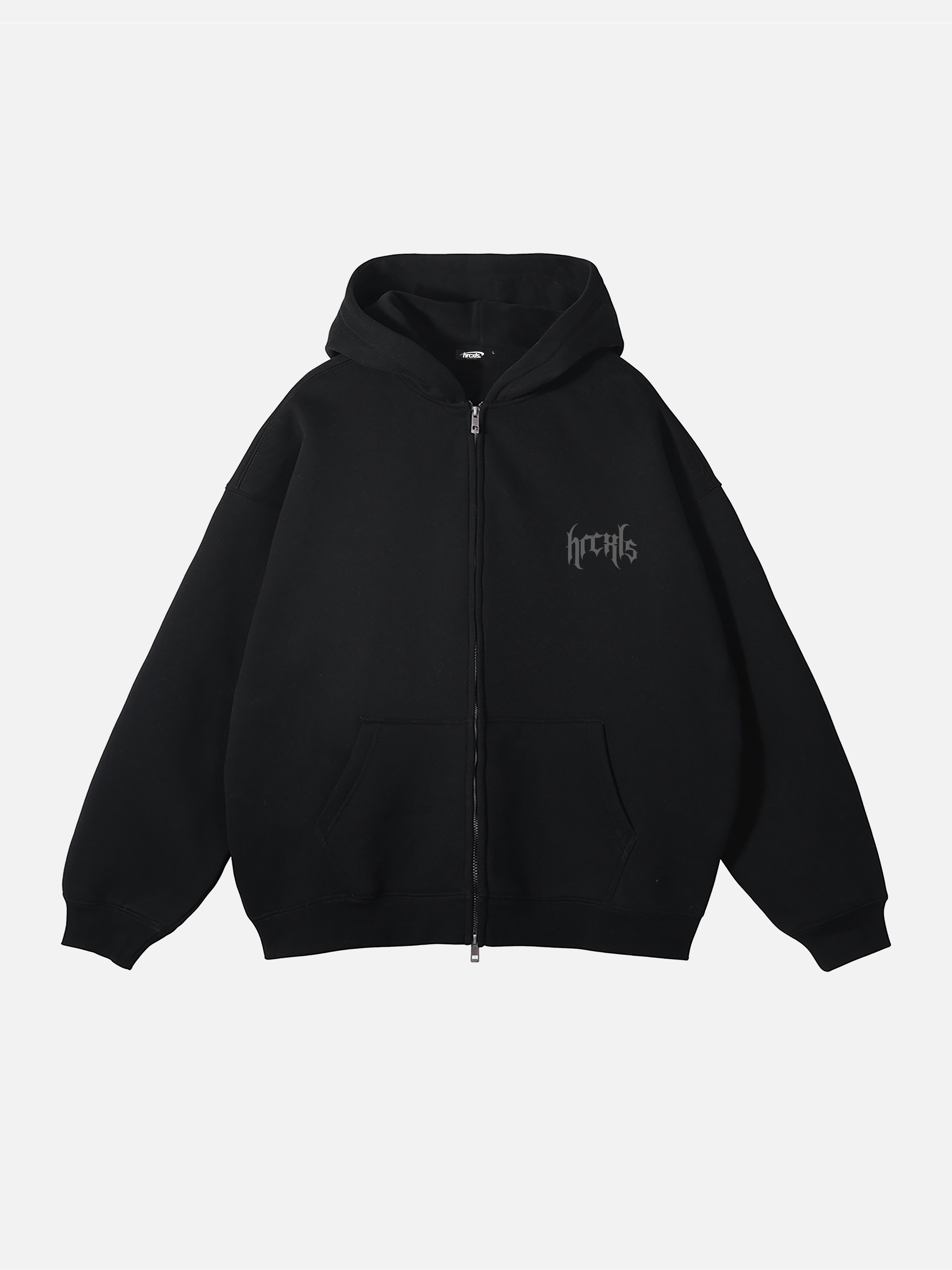 Gothic Relaxed Zip Up Hoodie