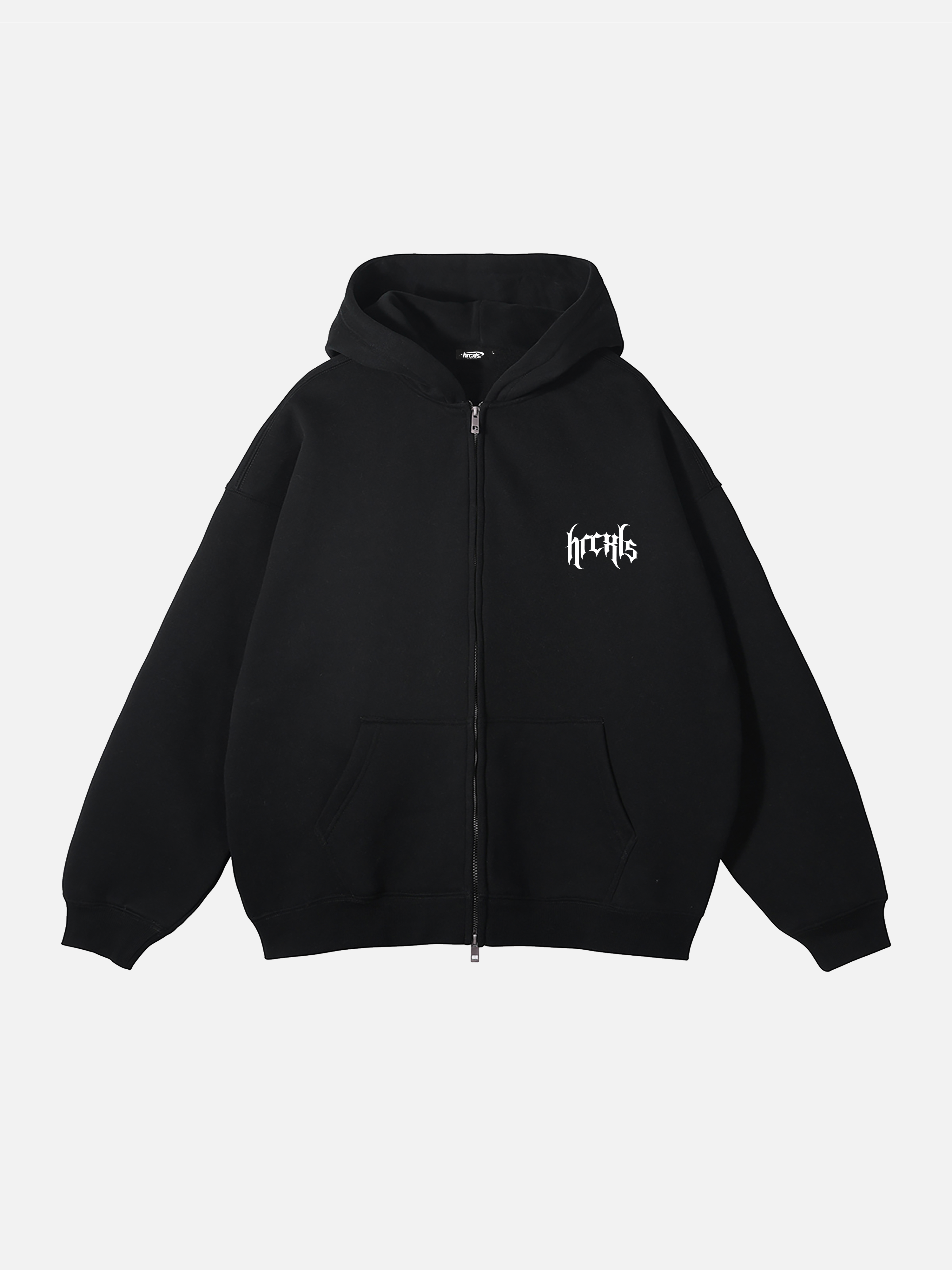 Gothic Relaxed Zip Up Hoodie