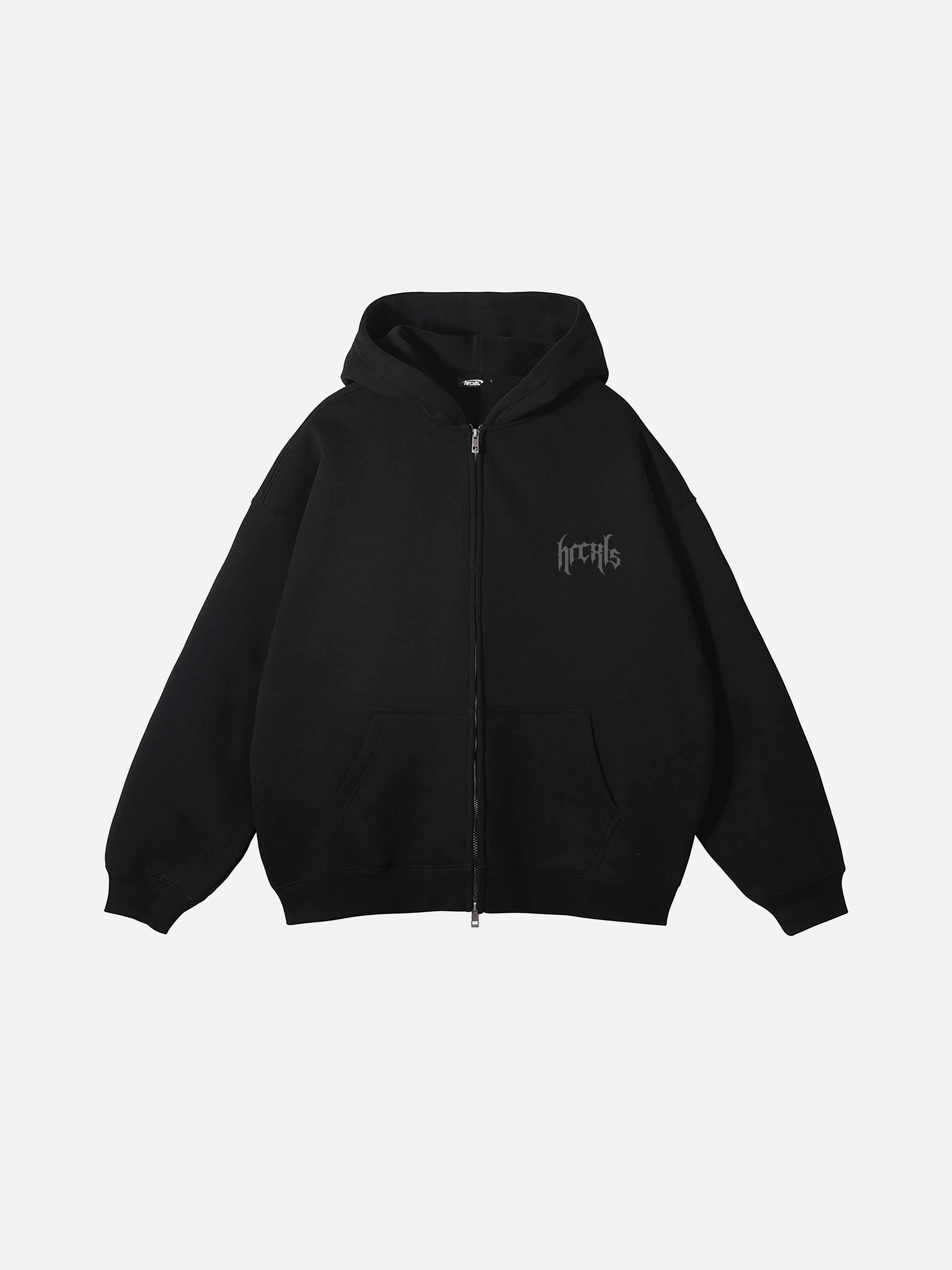 Gothic Relaxed Zip Up Hoodie