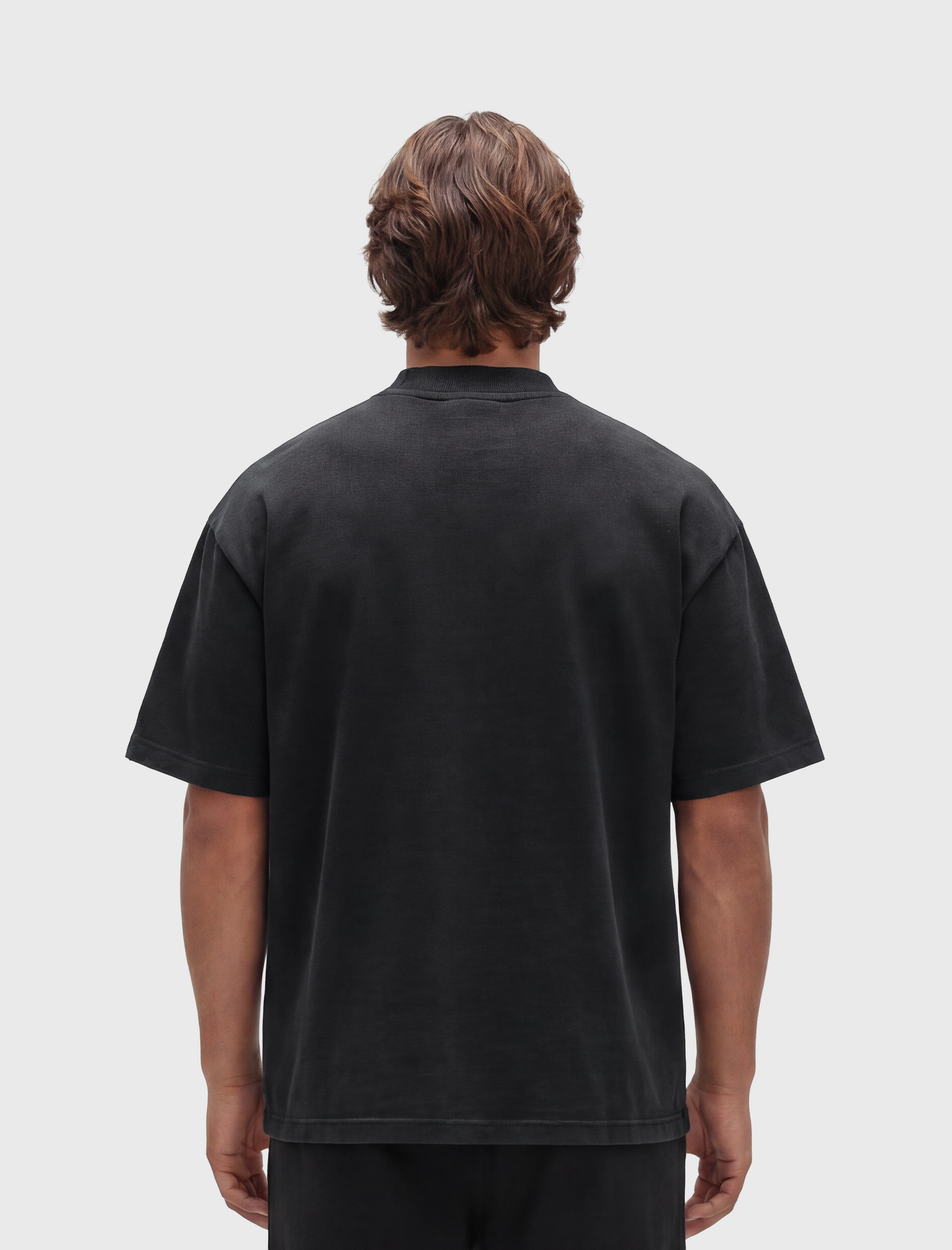 HERCXLES Grunge Heavyweight T-shirt - Black model back