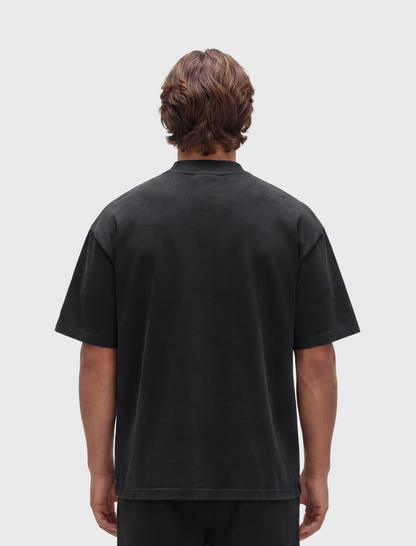 HERCXLES Grunge Heavyweight T-shirt - Black model back
