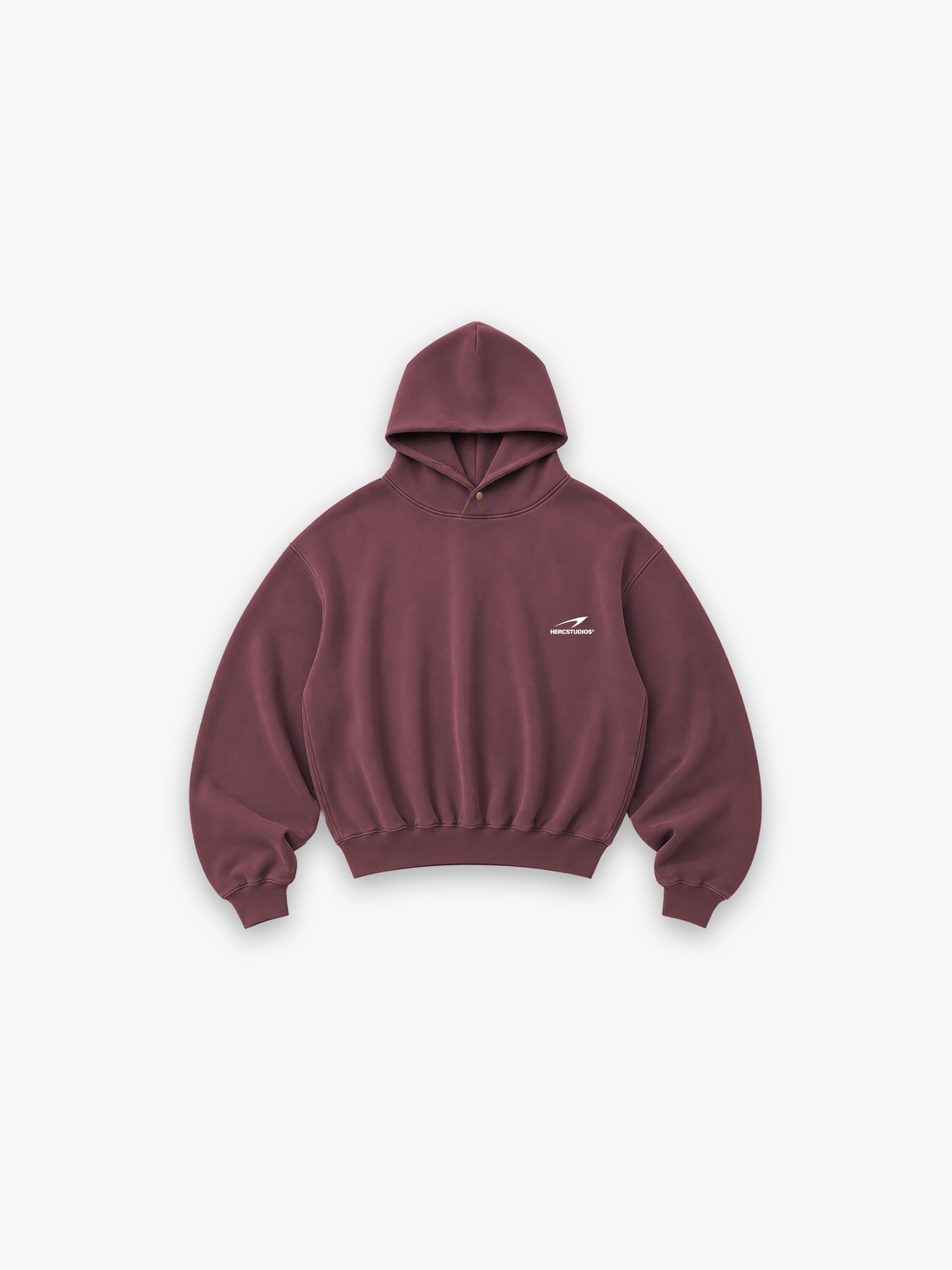 HERCSTUDIOS Hoodie - Red front flat lay