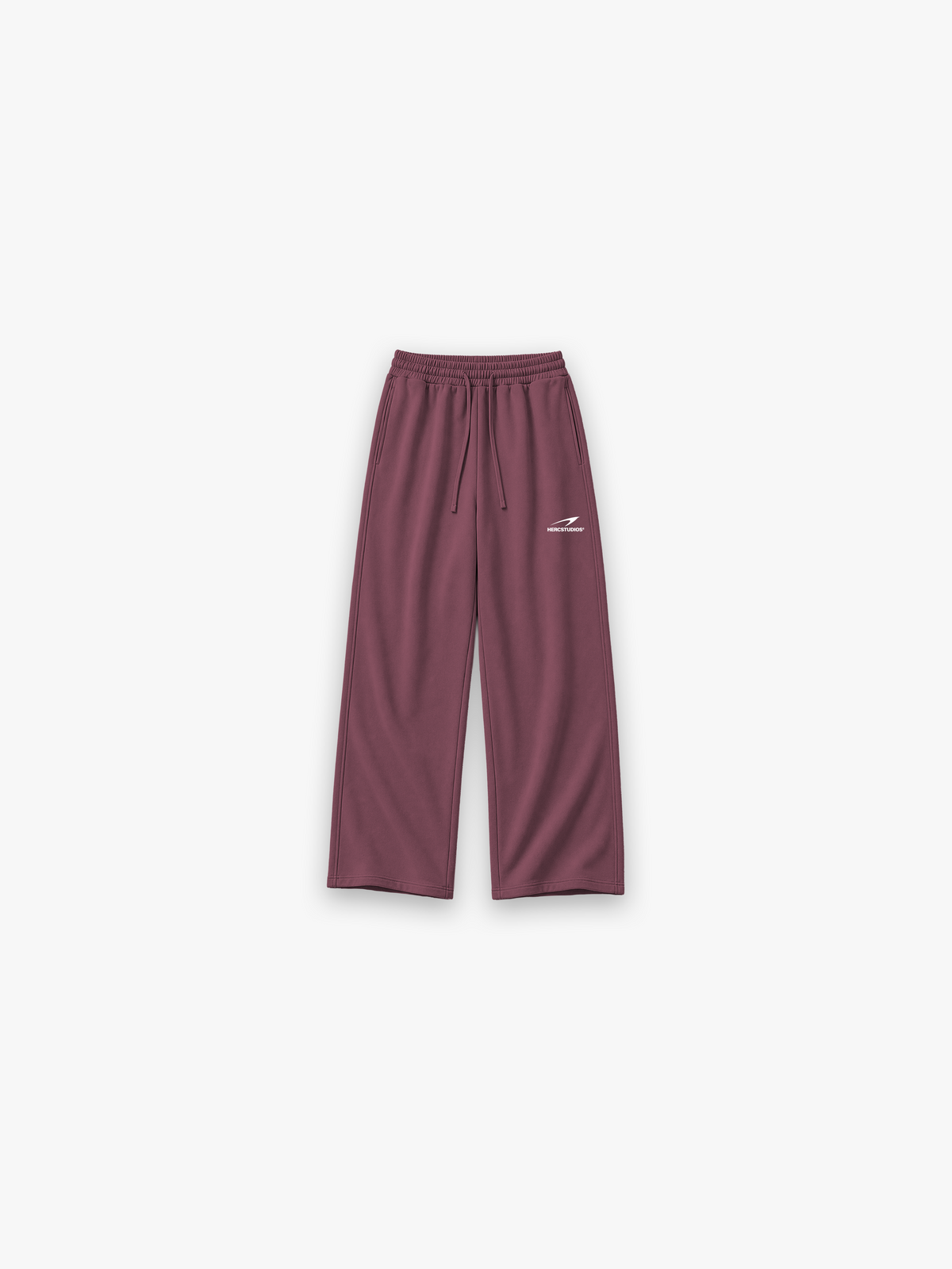 HERCSTUDIOS Sweatpants - Red front flat lay